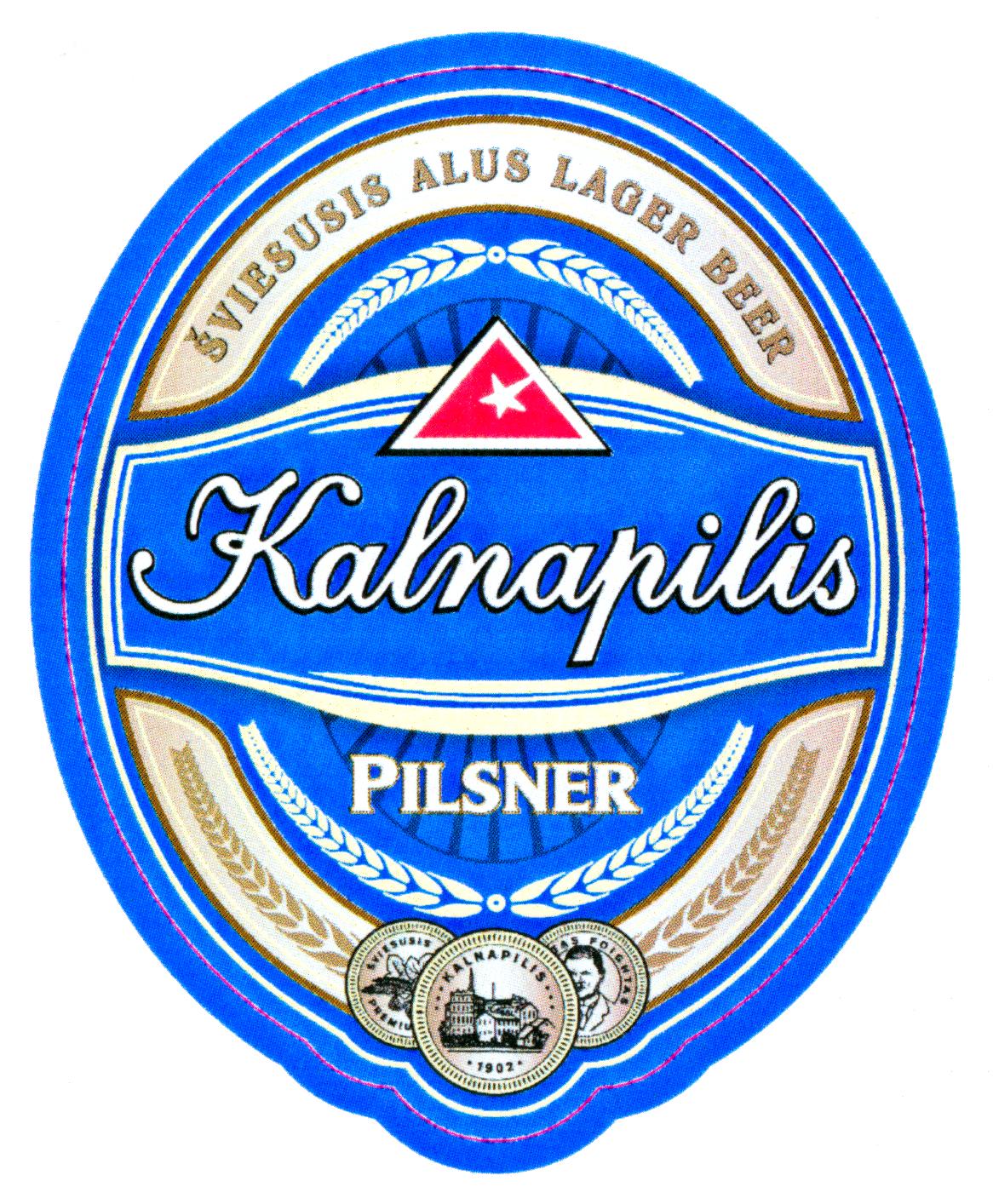 Prekės ženklas: Kalnapilis PILSNER ŠVIESUSIS ALUS LAGER BEER